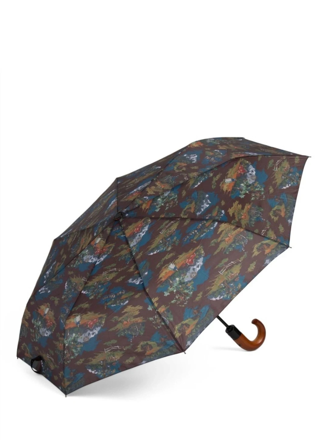 NWT Patricia Nash Magliano Umbrella Montana Prairie Skies Chocolate