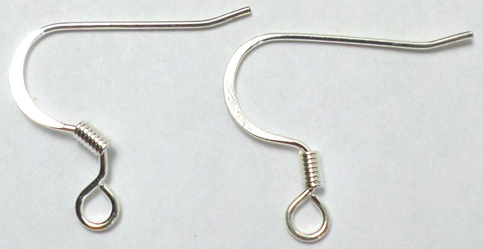 50 (25 Pair) Silver Plated Stainless Steel Flat Fish Hook Ear Wires Findings NEW
