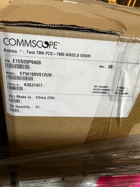 CommScope E15S09P9408 ETW190VS12UB TWIN TMA PCS-1900 AISG2 NEW