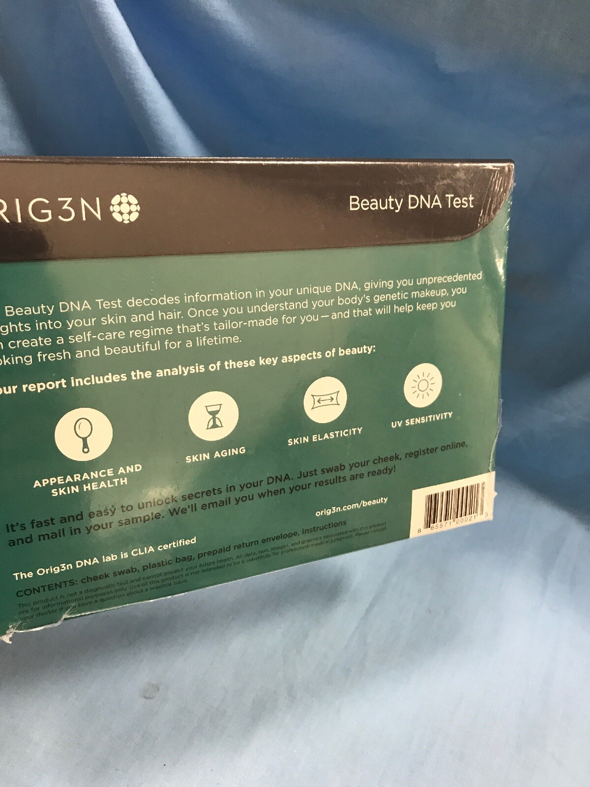 ORIG3N BEAUTY DNA Test Sample Collection Kit - New Sealed