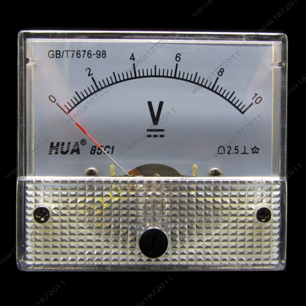 DC 10V Analog Voltmeter Panel Pointer Volt Voltage Meter Gauge 85C1 0-10V DC