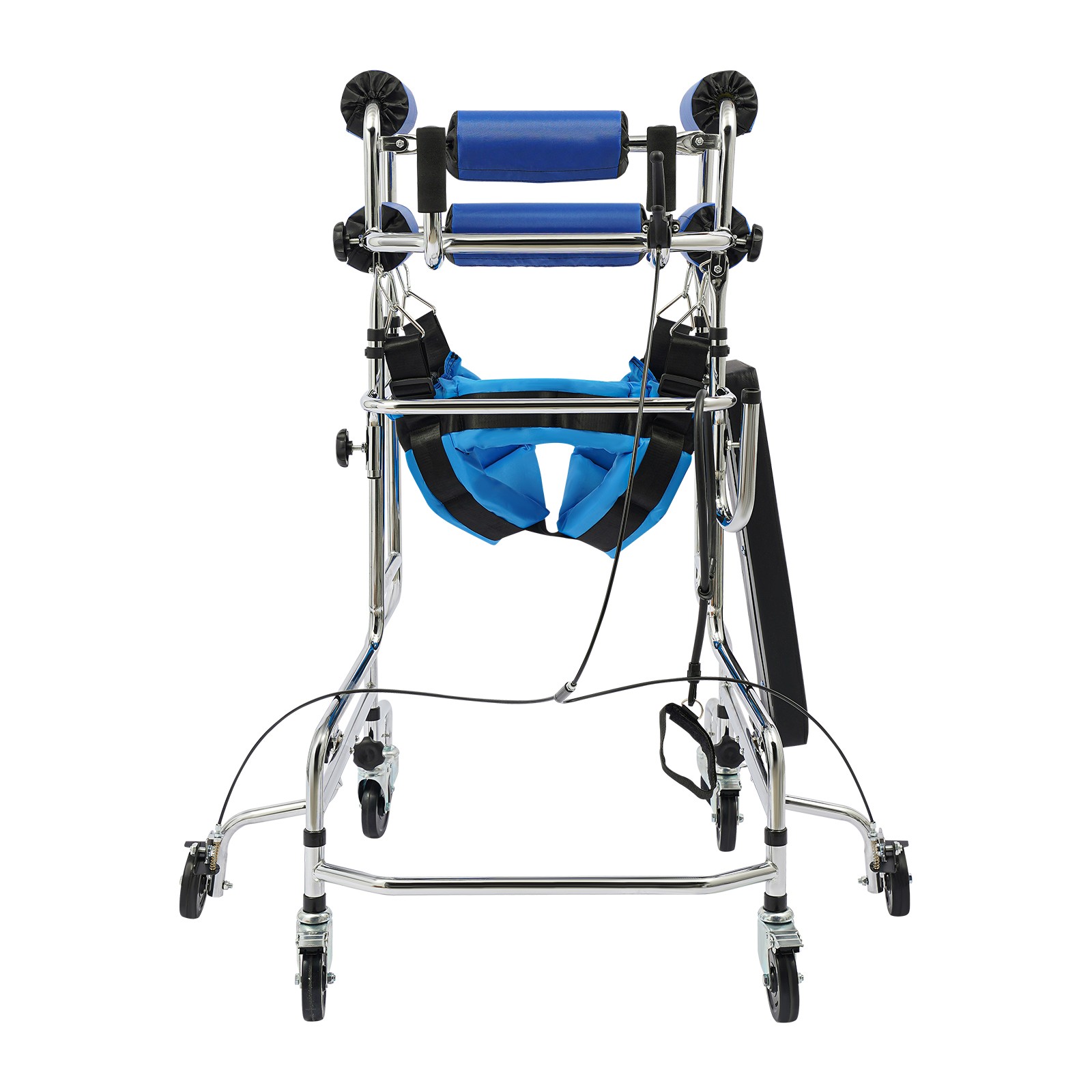 Adult Standing Walker, 8-Wheels Walking Aid with Adjustable Height and Width