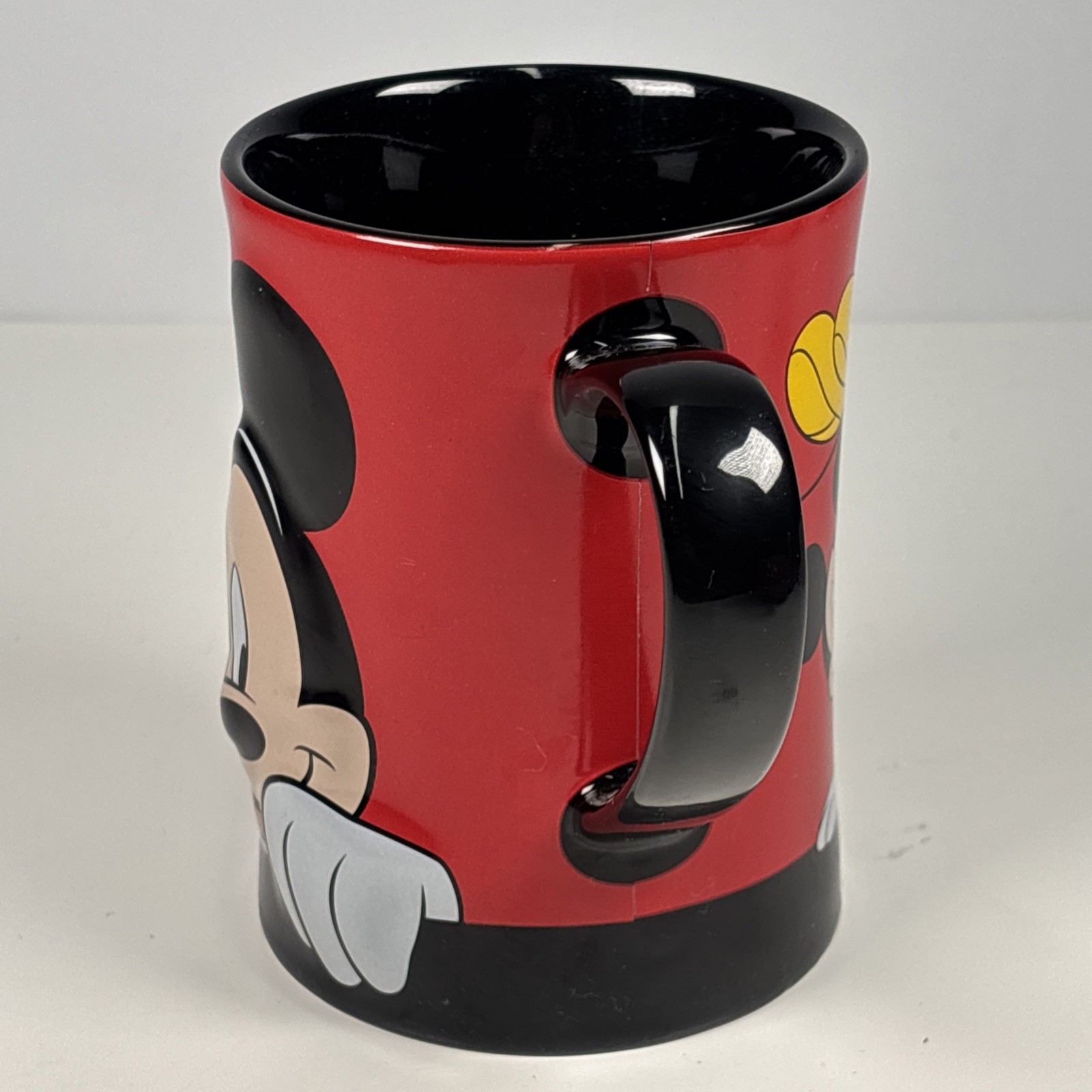Disney Store Mickey Mouse 3D Mug Large Red Black Ceramic Cup