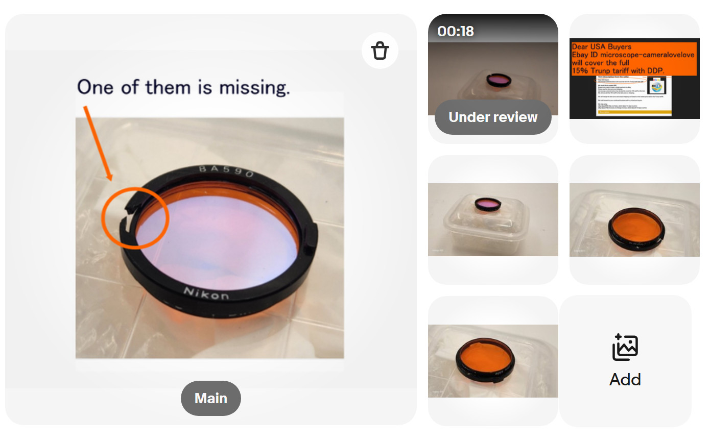 Nikon BA590 FIlter for microscoep Eclipse E800 E1000 34743