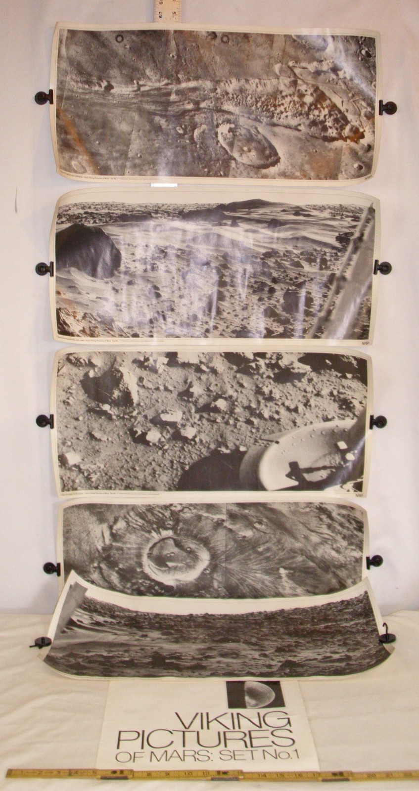 NASA VIKING PICTURES OF MARS SET NO. 1 FIVE PIECE SET