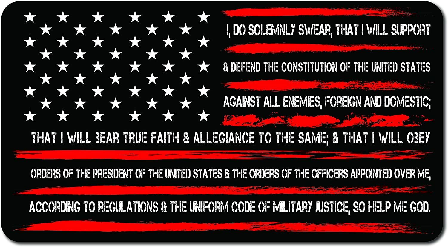 ELITE OUTDOORS Oath Flag RED American Flag Gun Cleaning MAT 12" x 22". USA