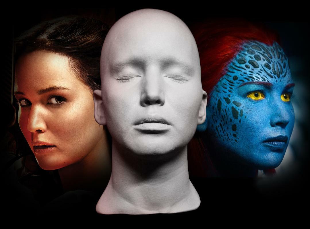 Jennifer Lawrence 1:1 Life Mask - The Hunger Games - Dark Phoenix