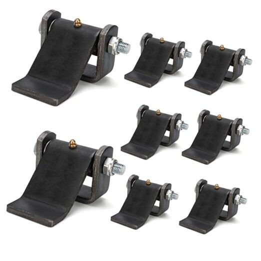 Heavy Duty Dump Trailer Hinges Pack, Black, Steel, Unfinished, Surface Mount 8