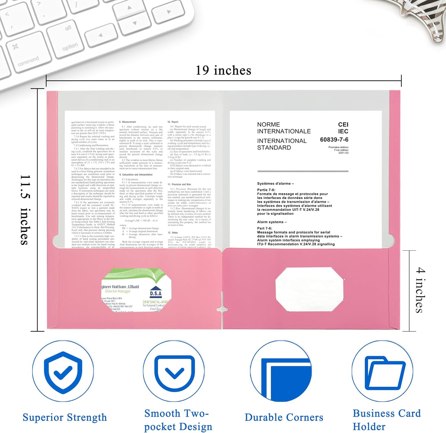 File Folders with Pockets,Pink Two Folders for Documents,25 Pack Paper Folders w