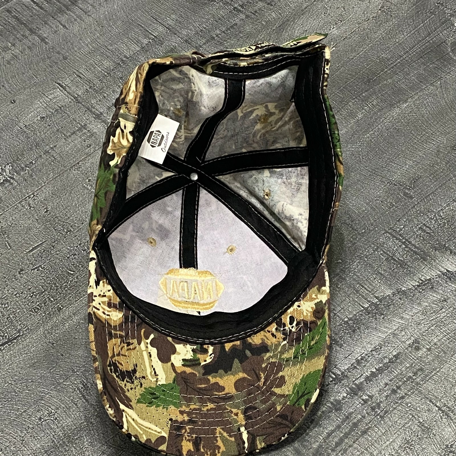NAPA Know How Camo Outdoors Ball Cap Adjustable Hat Hook/Loop Size Adult/Teens