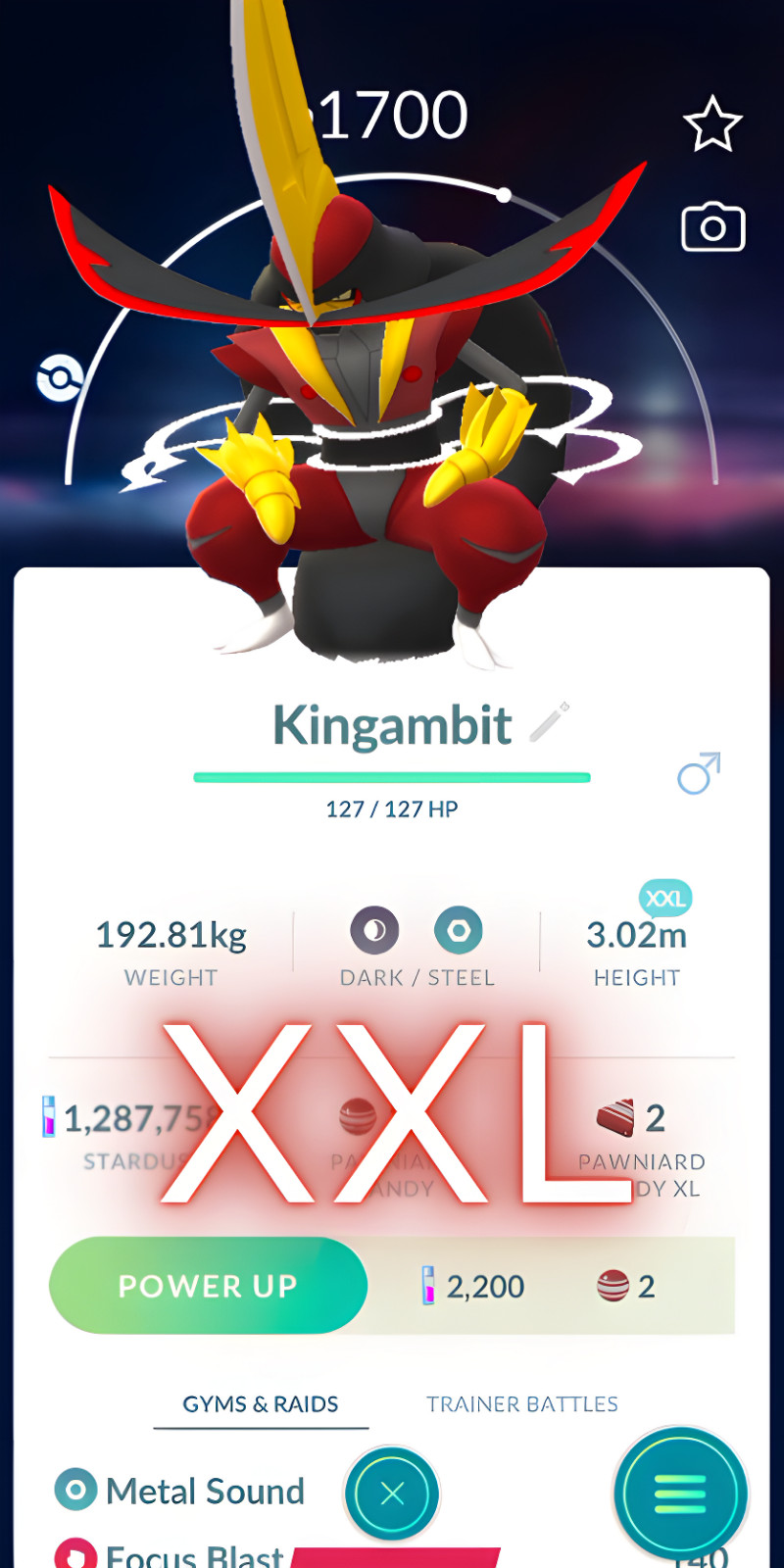 Kingambit XXL | Pokemon Tr-de Go