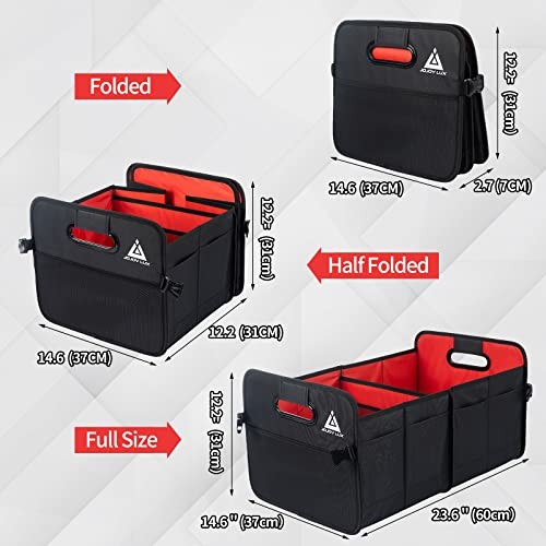 Car Trunk Organizer with Multi Compartments - Automotive Collapsible Cargo