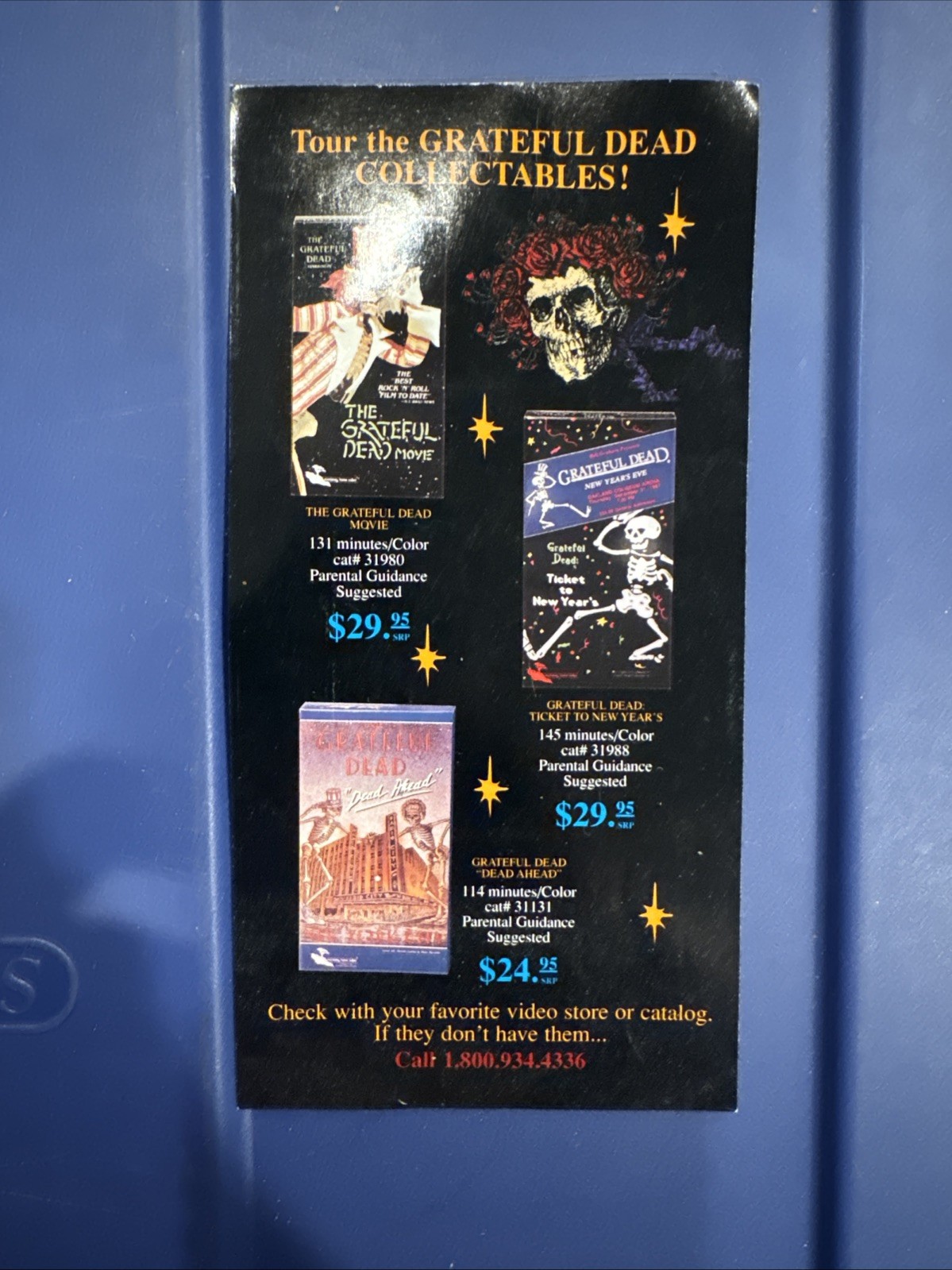 Grateful Dead Memorabilia - VHS Insert Ad