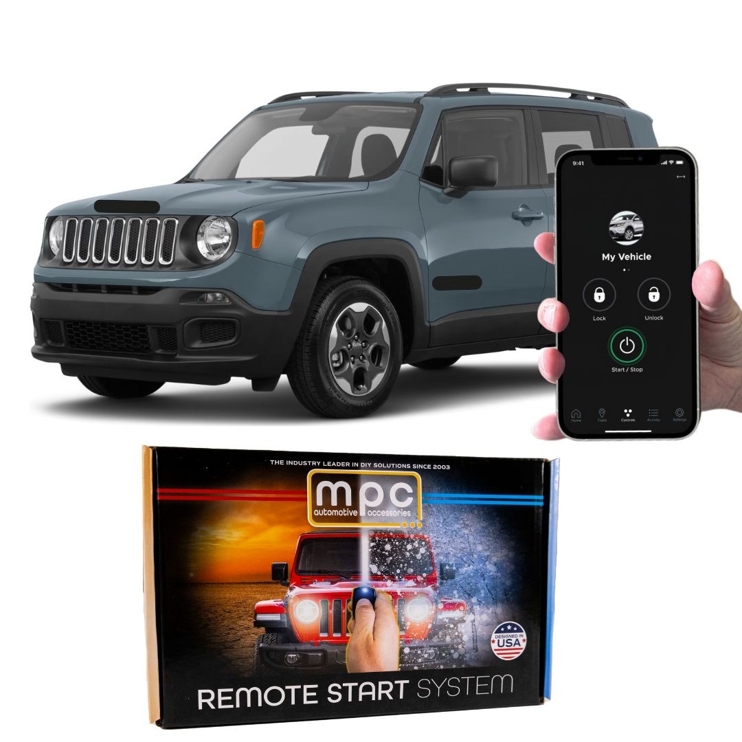Smartphone Remote Start For 2015-2017 Jeep Renegade -Plug-n-Play - Push-to-Start