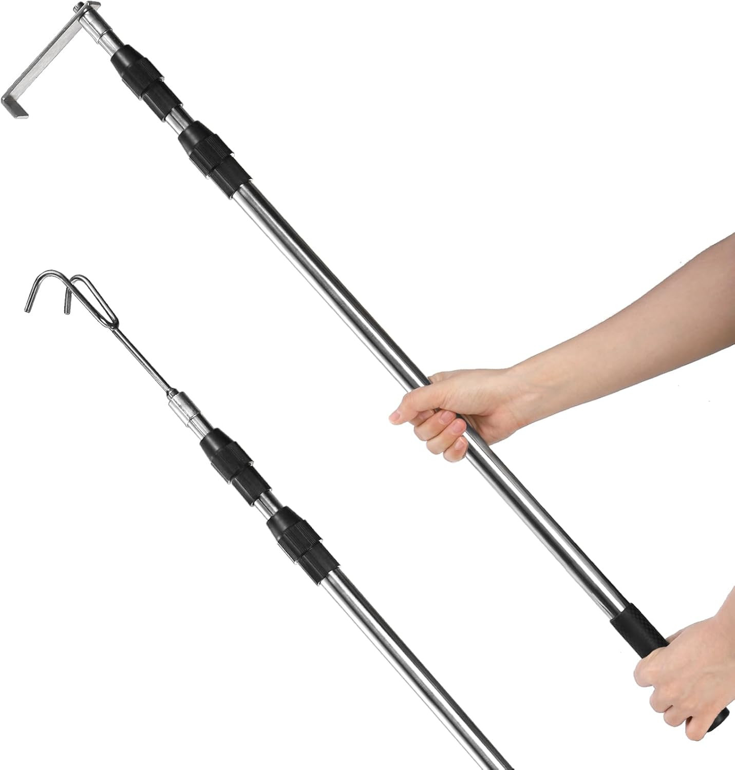Truck Cargo Grabber Reach Retriever Tool 6.5 Feet Truck Telescoping Pull Pole w