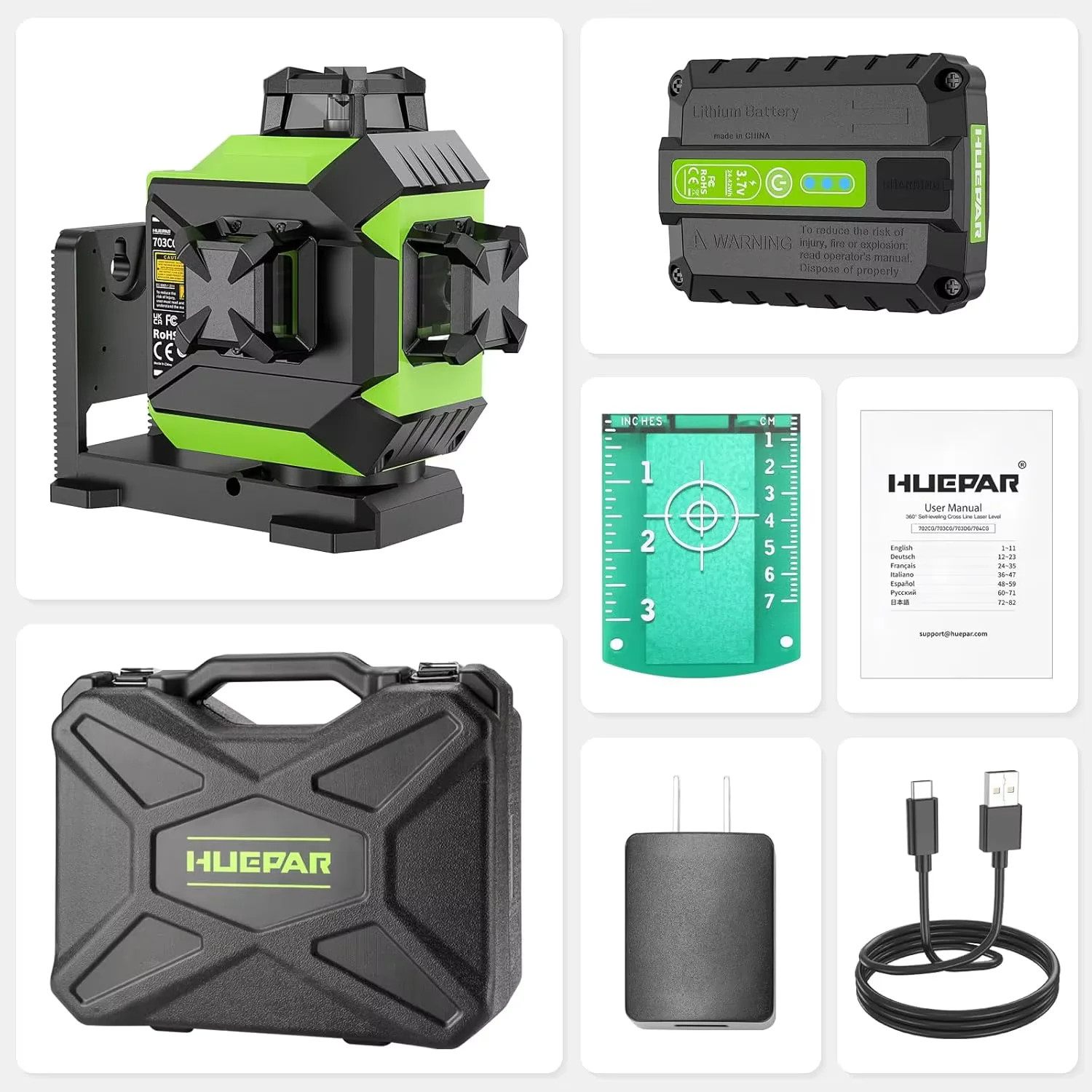 12 Line 3D Laser Level Self-Leveling Cross Line Level Adjust Bright Alignment