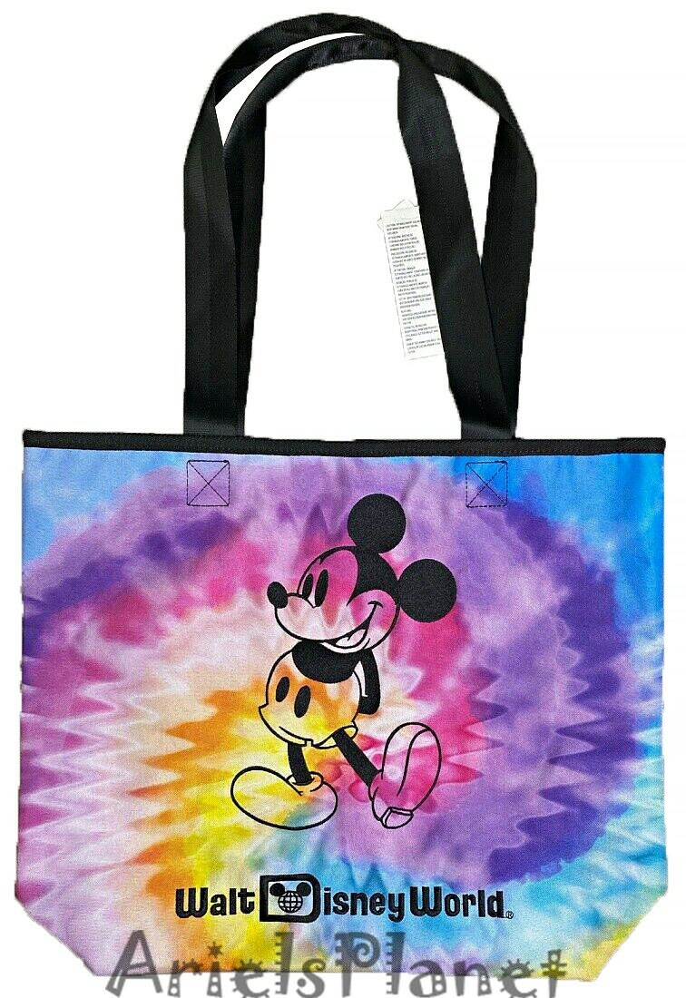 Walt Disney World Parks Mickey Mouse Tie Dye Tote Bag Top Handle