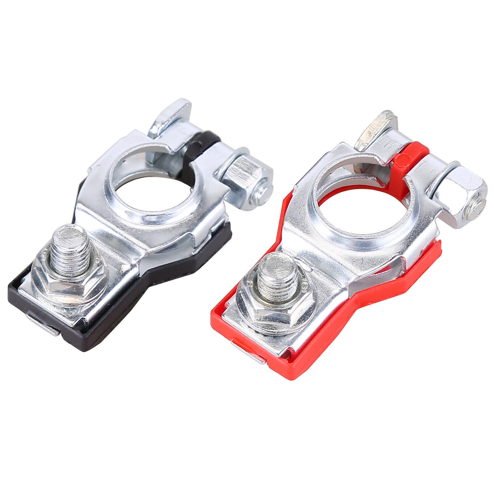 2PCS Car Battery Terminal Clamp Connectors Positive Negative Release Disconnect
