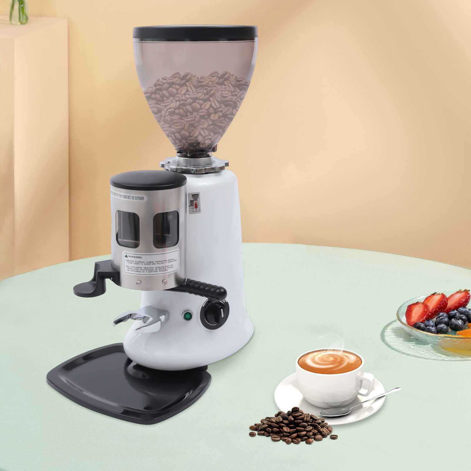 Electric Coffee Bean Grinder Espresso Bean Milling Machine 1200g Hopper Capacity