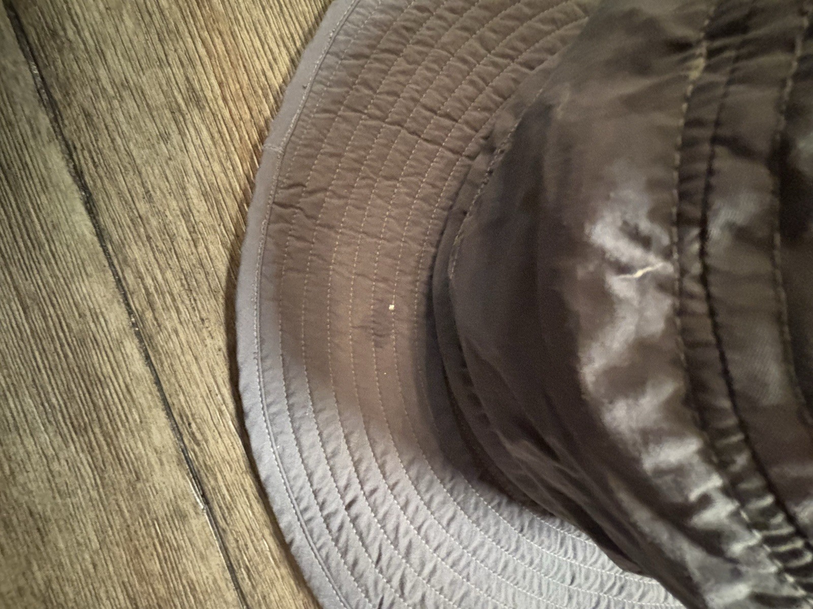 The North Face Gray Wide Brim Sun Bucket Hat L/G Nylon Outdoor