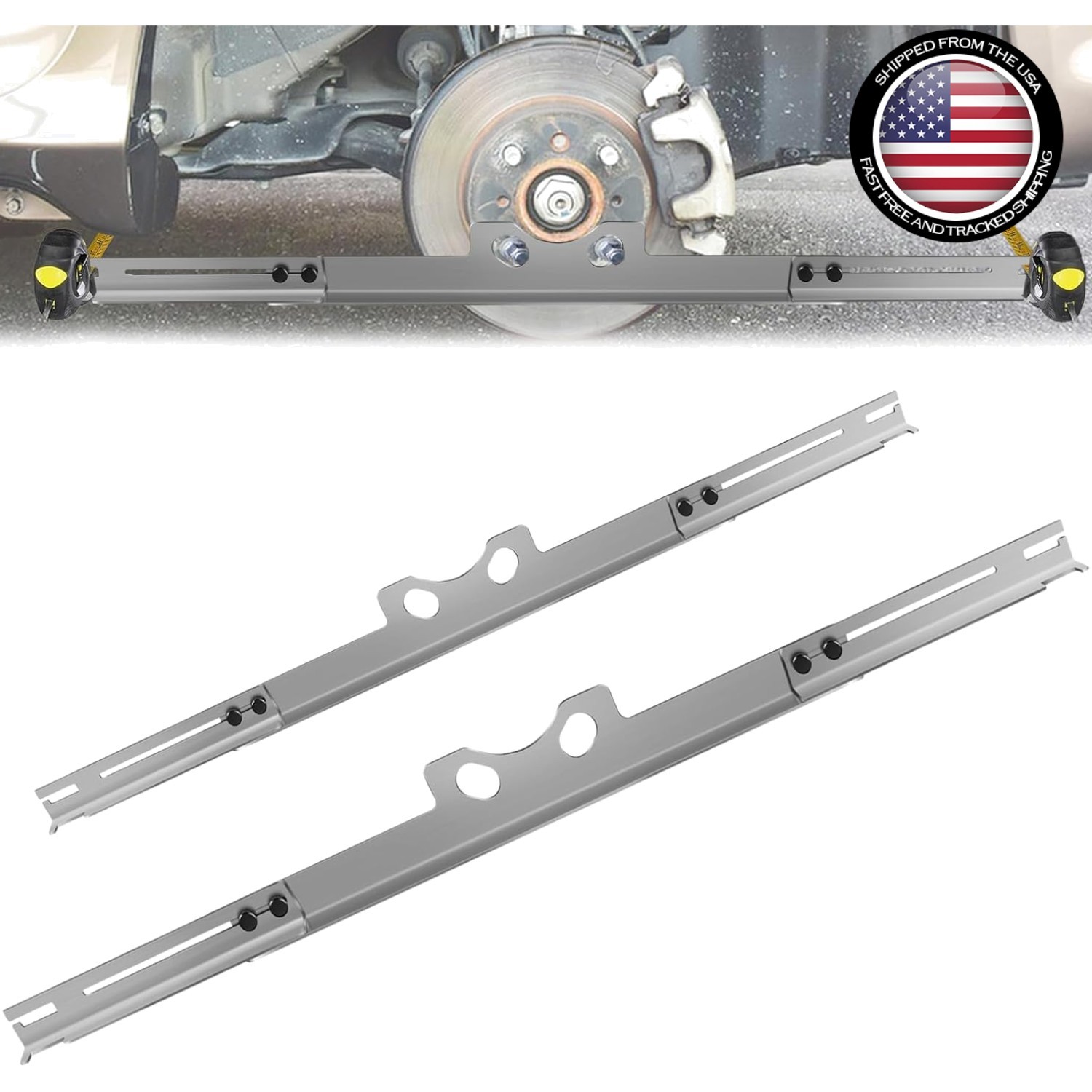 Heavy Duty Toe Alignment Tool Plates Upgrade Stainless Steel Wheel Silver