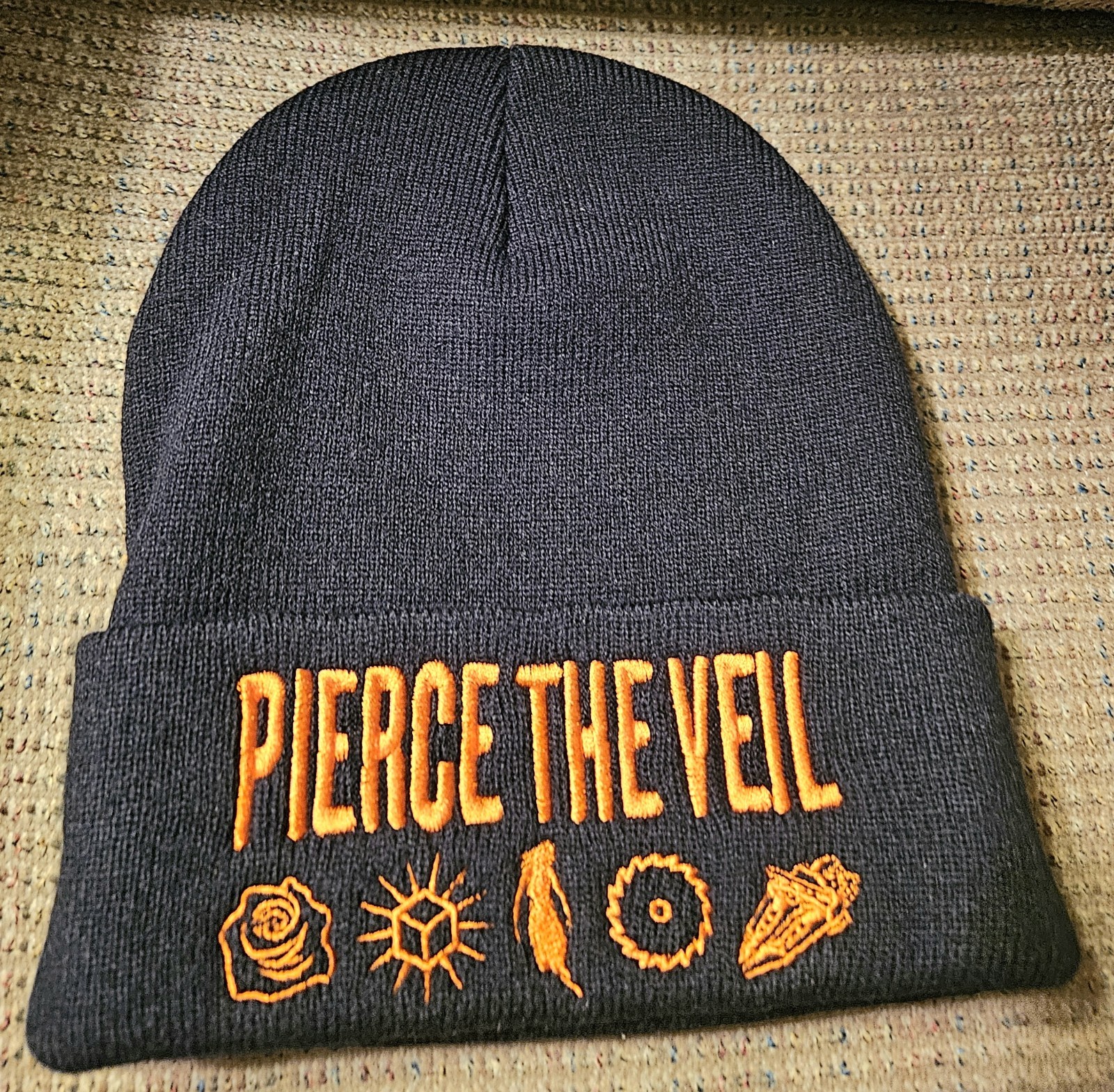 Pierce The Veil Rock Band Black Beanie Stocking Cap 5 Signs/Album Cover Logos