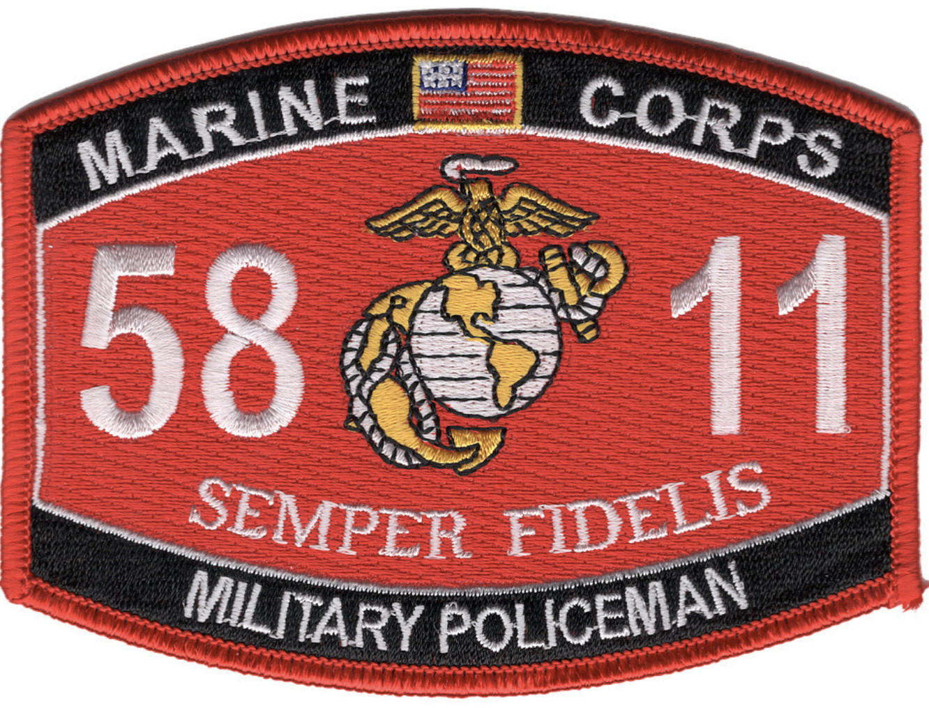4.5" MARINE CORPS MOS 5811 MILITARY POLICEMAN EGA EMBROIDERED PATCH