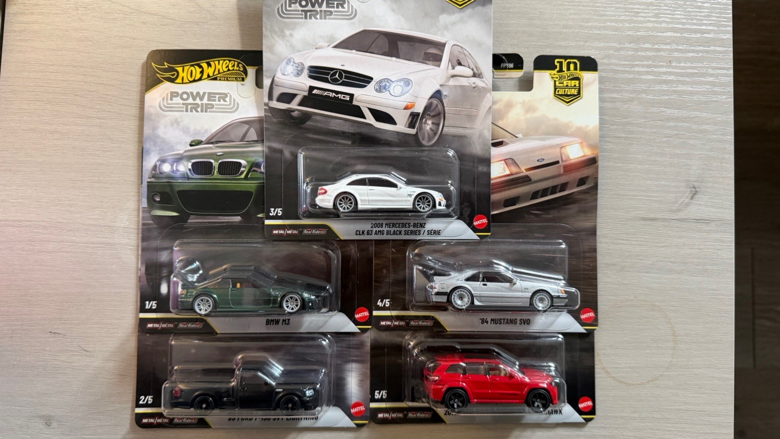 NEW 2026 Hot Wheels Premium 1:64 Car Culture Power Trip Lot of 5 Full Set MATTEL