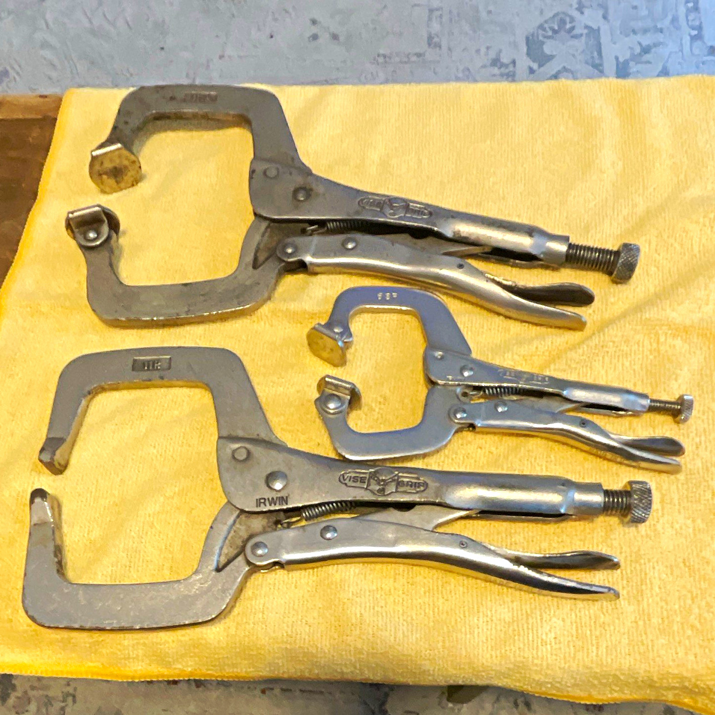 😎IRWIN VISE-GRIP 11 in Locking C-Clamp Pliers Set, Metal, Silver, 2 pcs, 6SP