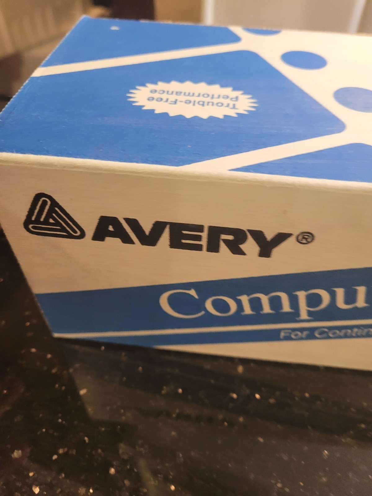 Avery 4013 Continuous Computer Labels 3-1/2 x 15/16 5000 Permanent Dot Matrix