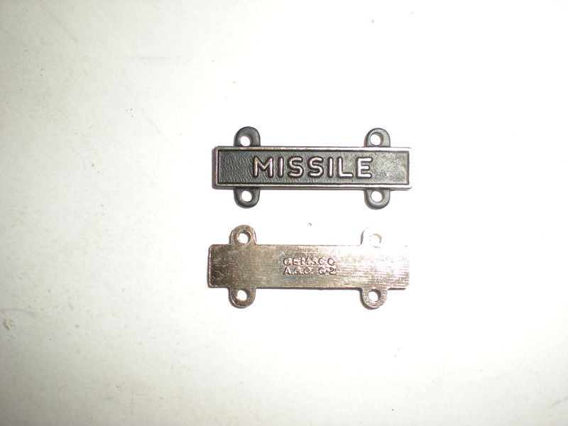 US ARMY MARKSMANSHIP BADGE QUALIFICATION BAR - MISSILE