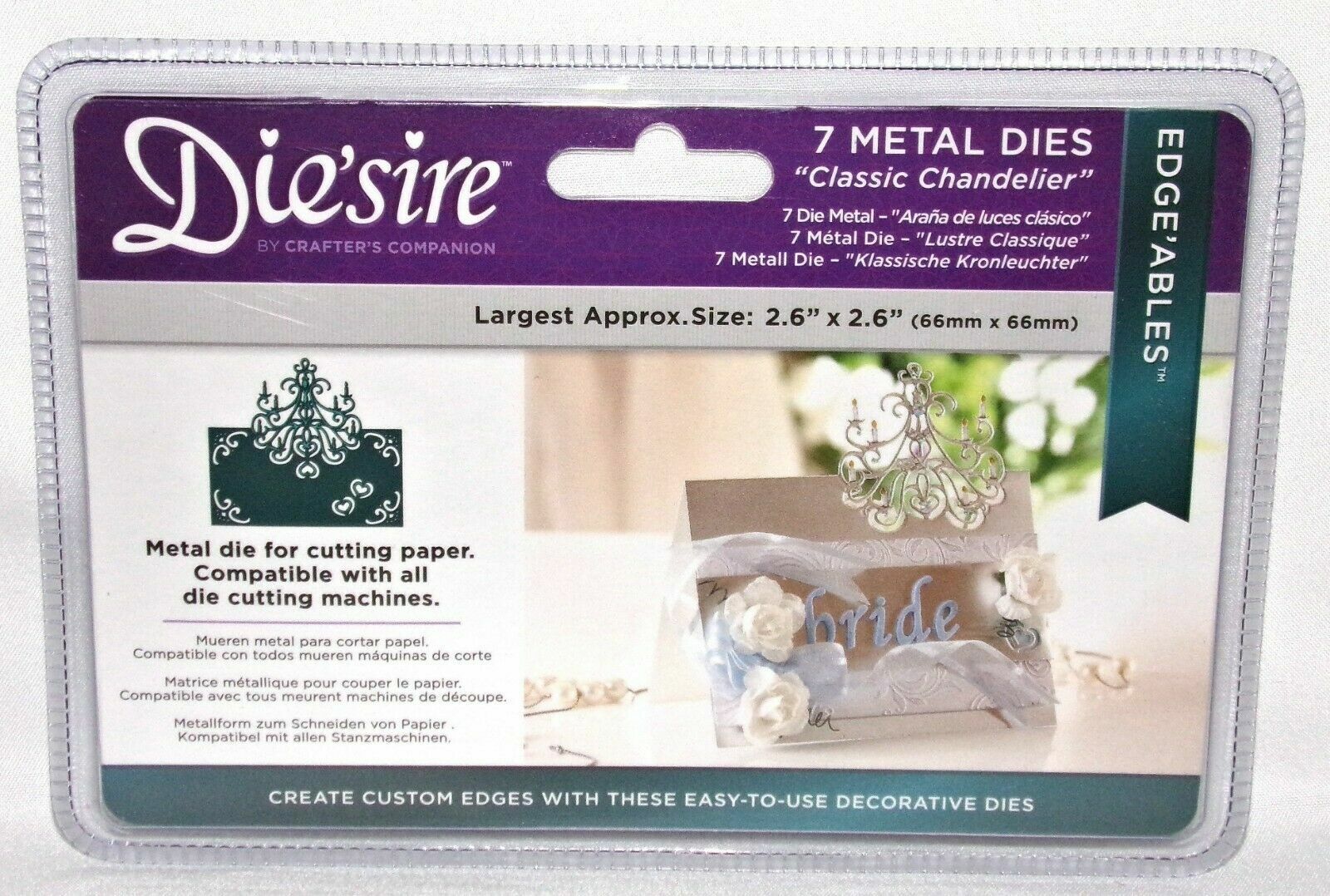 Edgeable Diesire Classic Chandelier Dies 7pc New Crafters Companion Free Ship