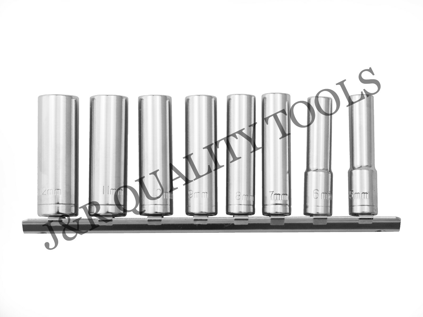 9PC 1/4" INCH DRIVE MM DEEP SOCKET SET METRIC WITH SOCKET HOLDER