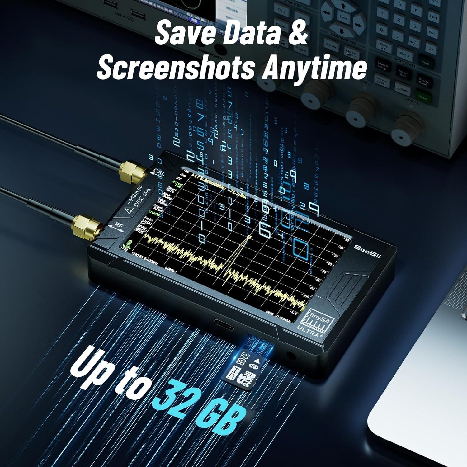 Tinysa Ultra+ ZS407 Spectrum Analyzer 100kHz–7.3GHz Tiny Frequency Analyzer