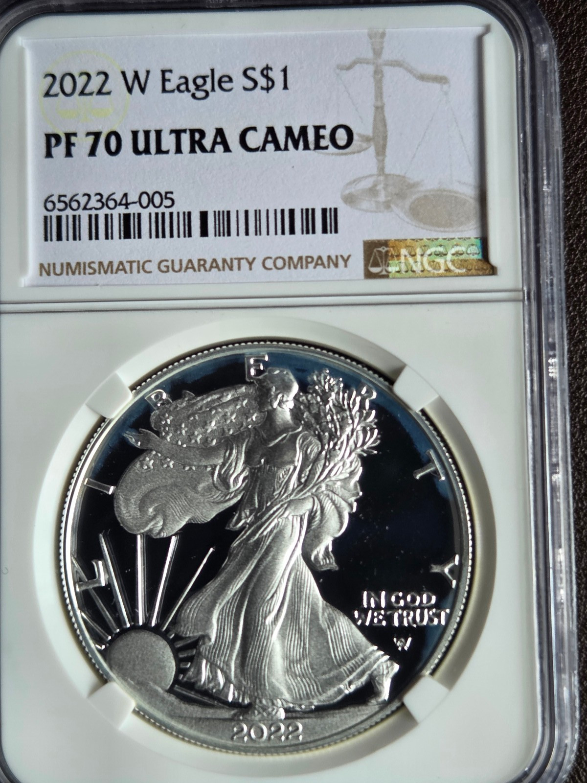 2022-W Proof American Silver Eagle PF70 Ultra Cameo NGC