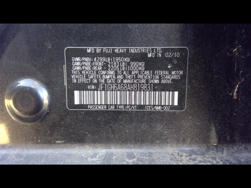 2010 10 SUBARU IMPREZA Automatic Transmission Module 30919AB290