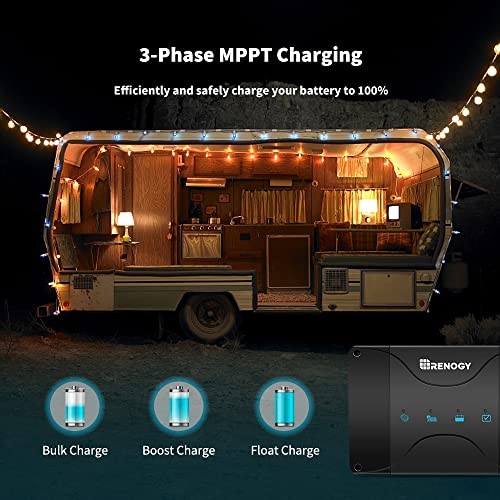 50 Amp MPPT Charge Controller 12V MPPT Solar Charge Controller, Capable for