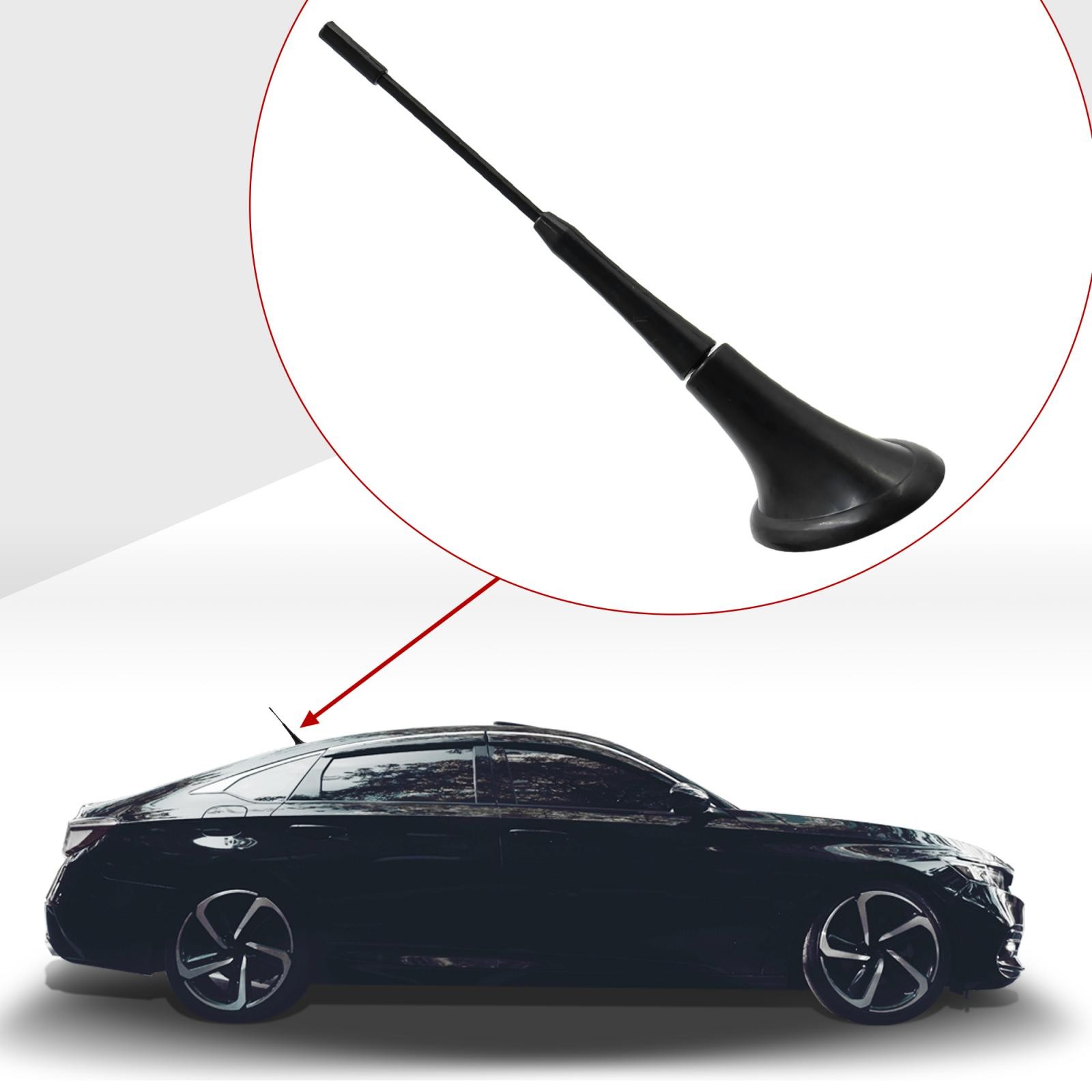 Car Self-adhesive Base Decorative Dummy Antenna Aerial Universal Black Replace