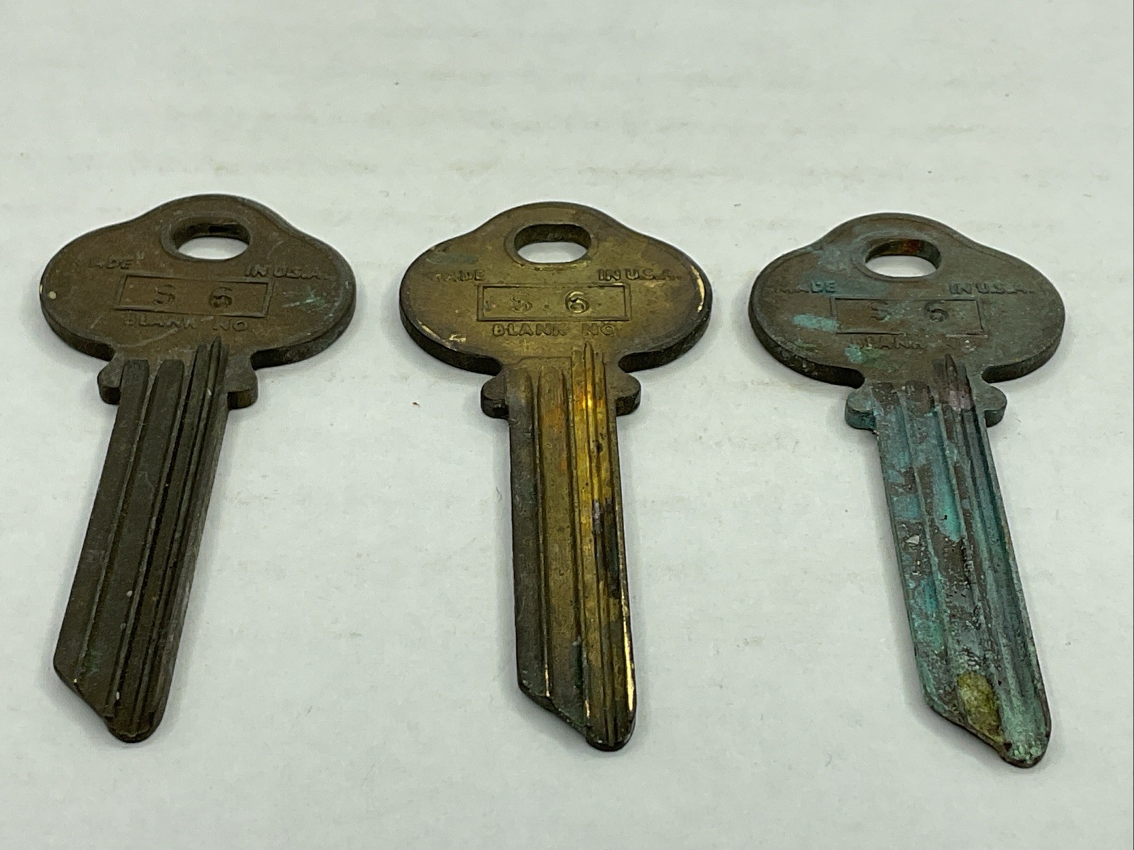 Curtis Industries NOS Key Blank Lot Of 3 Uncut S6 Bulldog Brass Tone Keys C-CK76