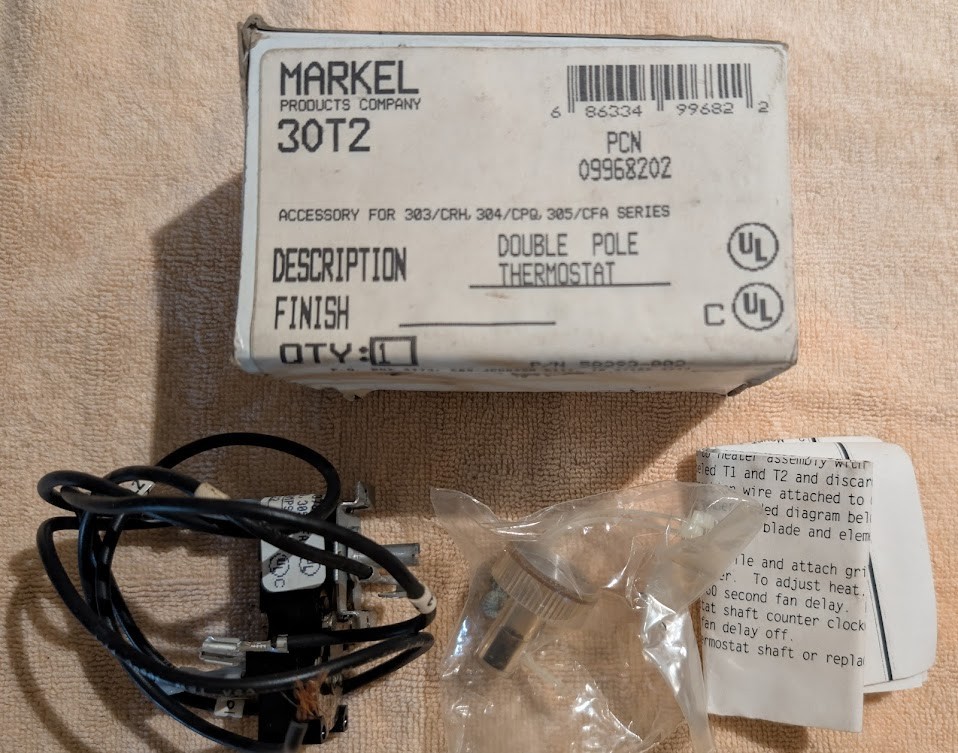 TPI Markel 30T2 Double Pole Thermostat (P/N 58293-002)