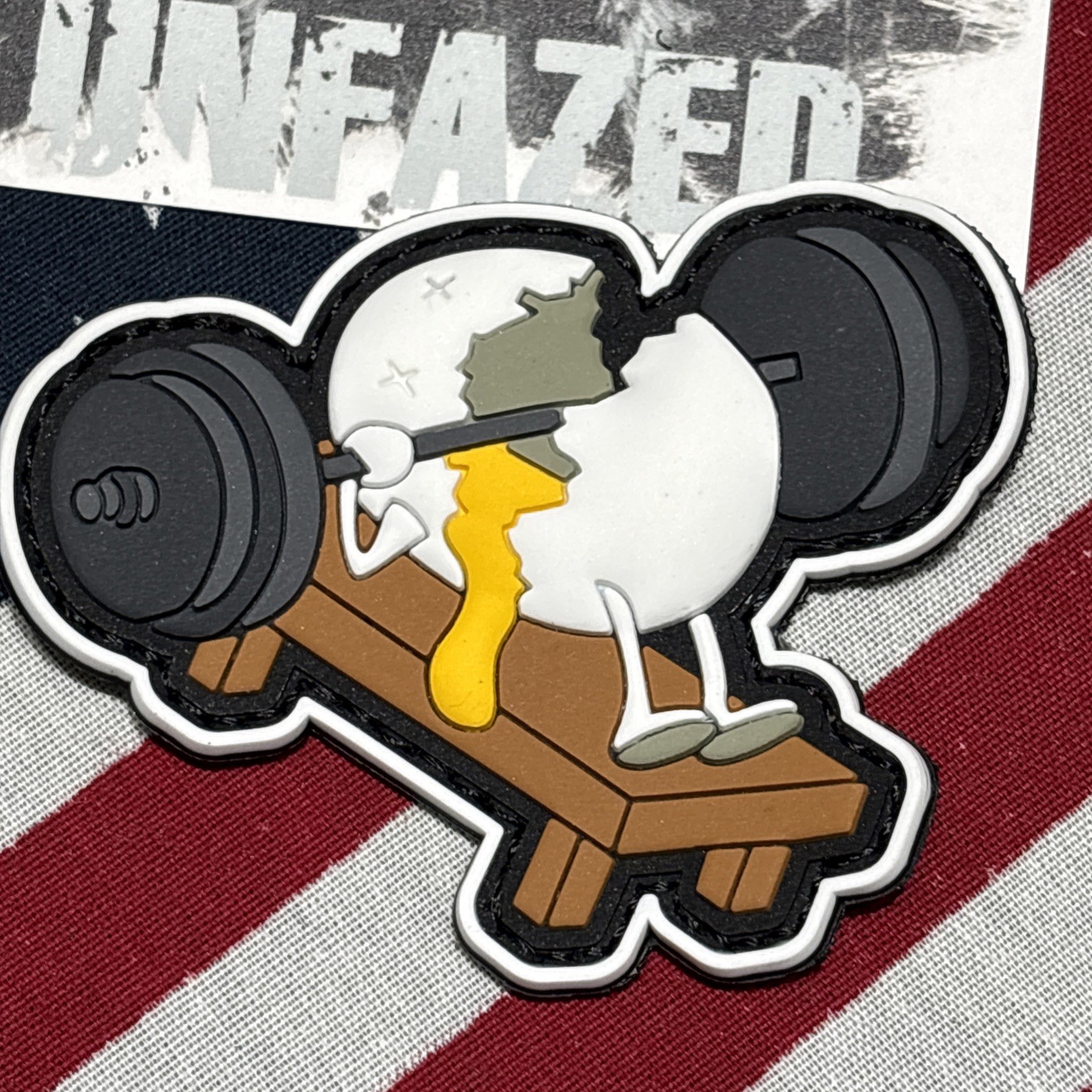 Gym Bustin Huevos Morale Hook And Loop Patch High Quality 3d PVC