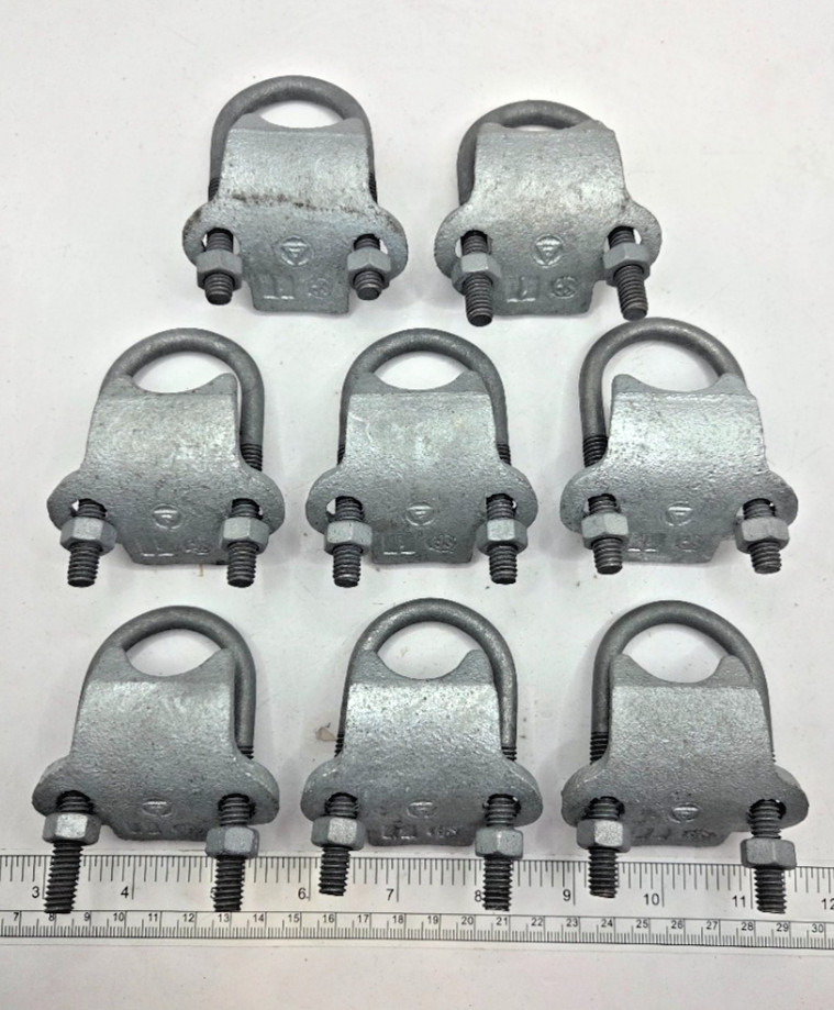 Lot of 8 HUBELL 1" RIGHT ANGLE CONDUIT CLAMP, RACC100, 0010I