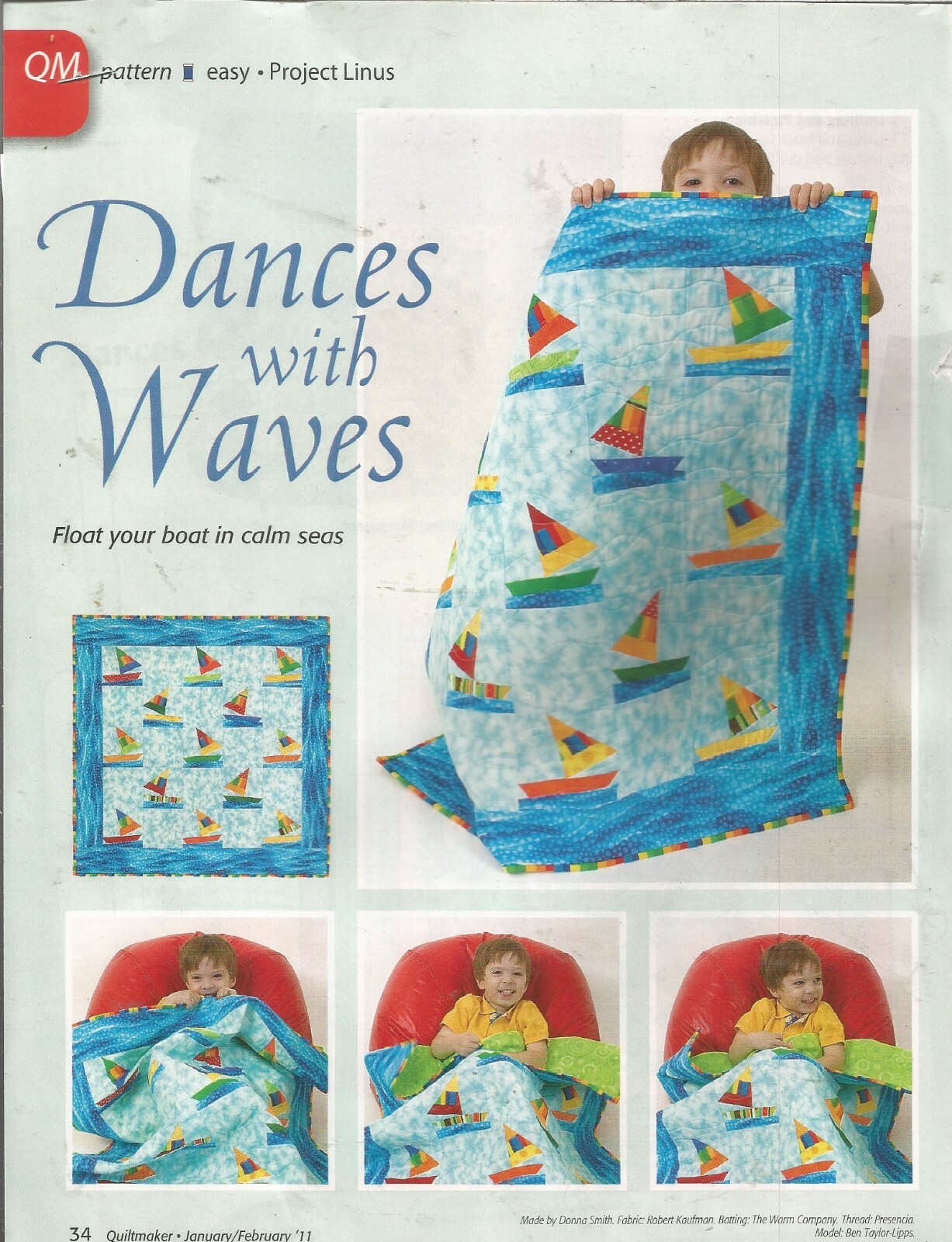 C0196 DANCES WITH WAVES  QUILT PATTERN/INSTRUCTIONS