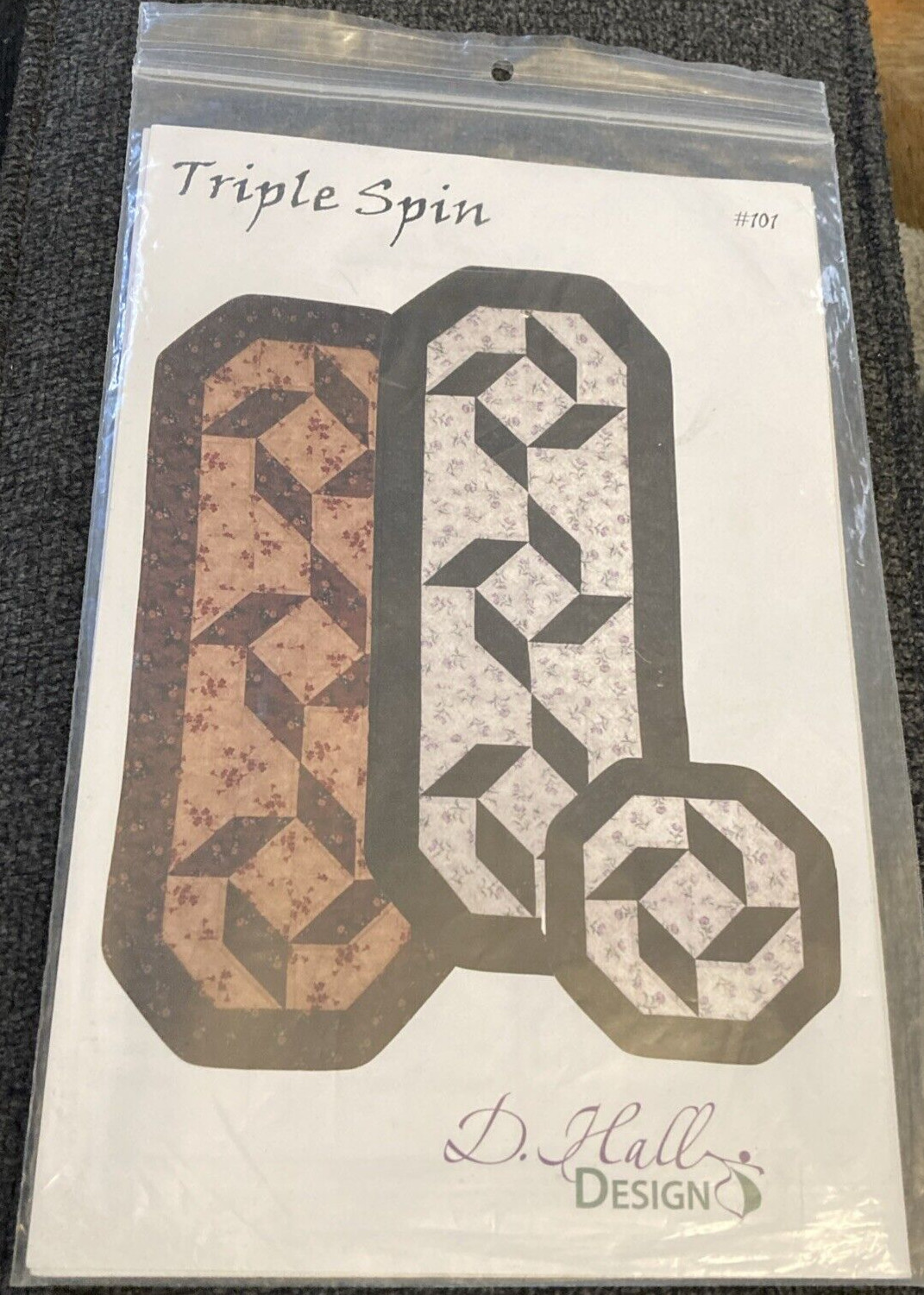 Rare D. Hall Design TRIPLE SPIN Quilt 2005 pattern #101