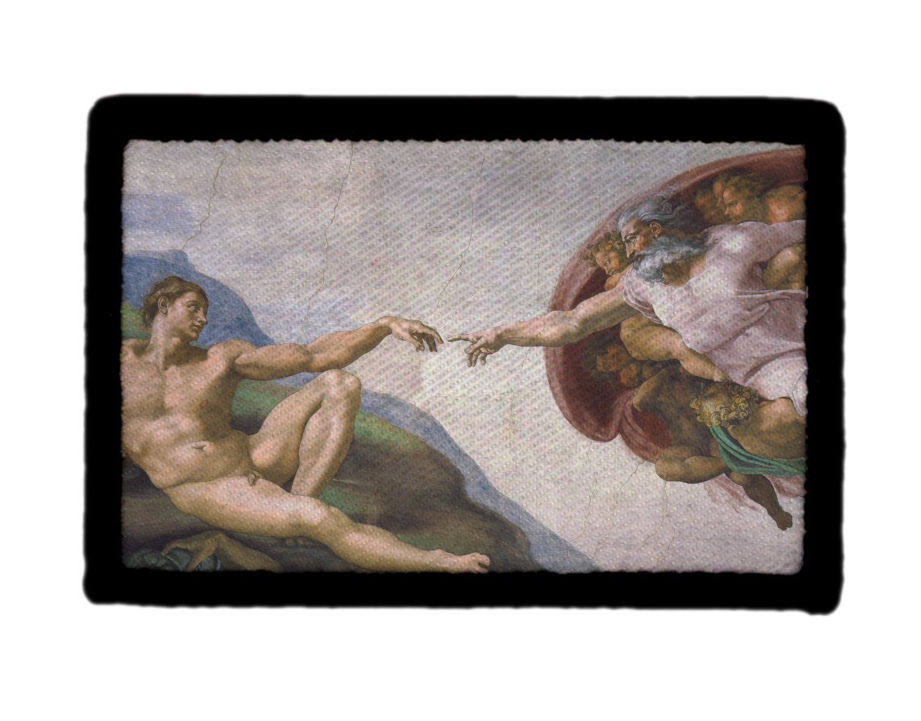 Michelangelo Creation of Adam God's Touch Painting Patch Sew on [sub]