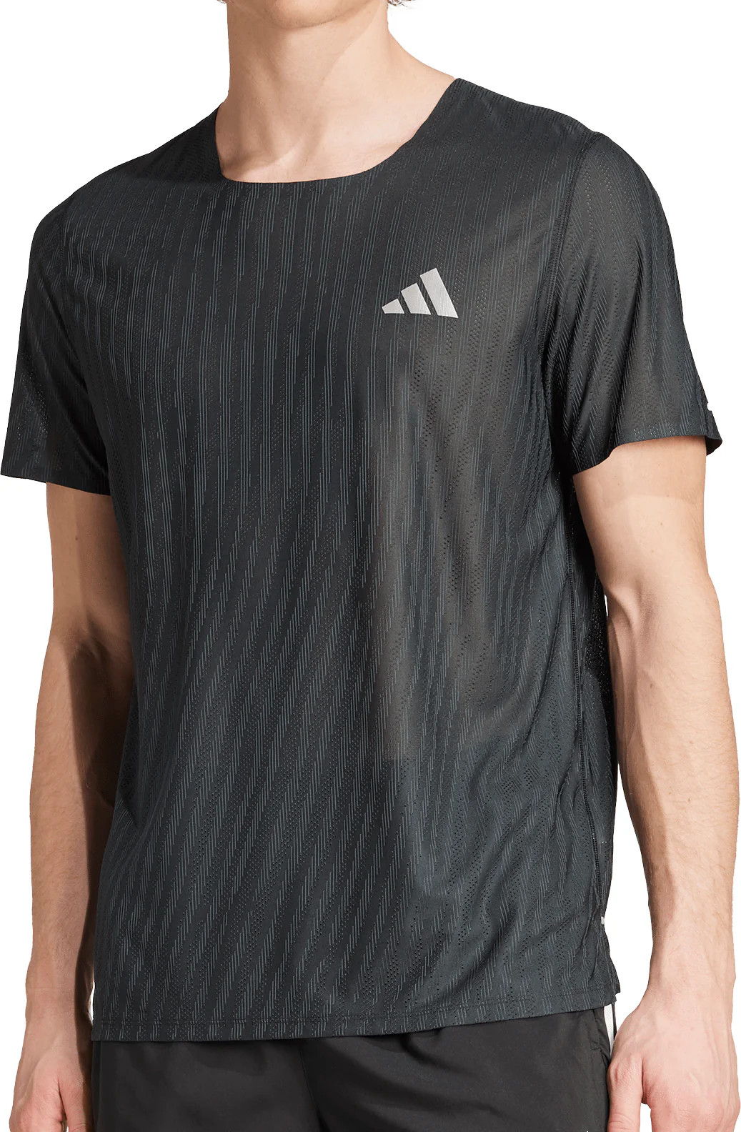 adidas Adi365 ClimaCool+ Mens Running Top Black Short Sleeve Reflective T-Shirt