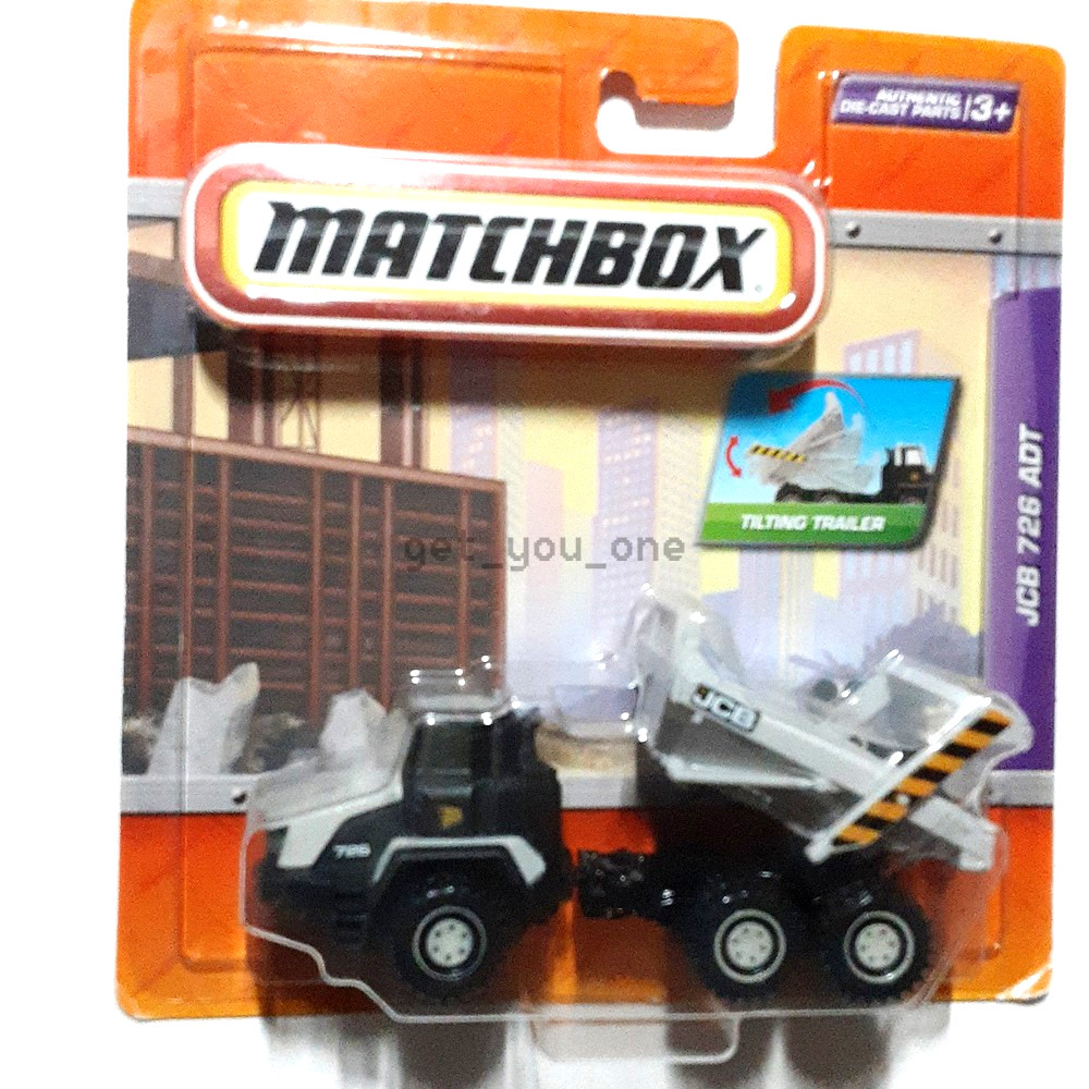 NEW Matchbox JCB 726 ADT Real Working Rigs 4" Diecast Gray Dump Truck