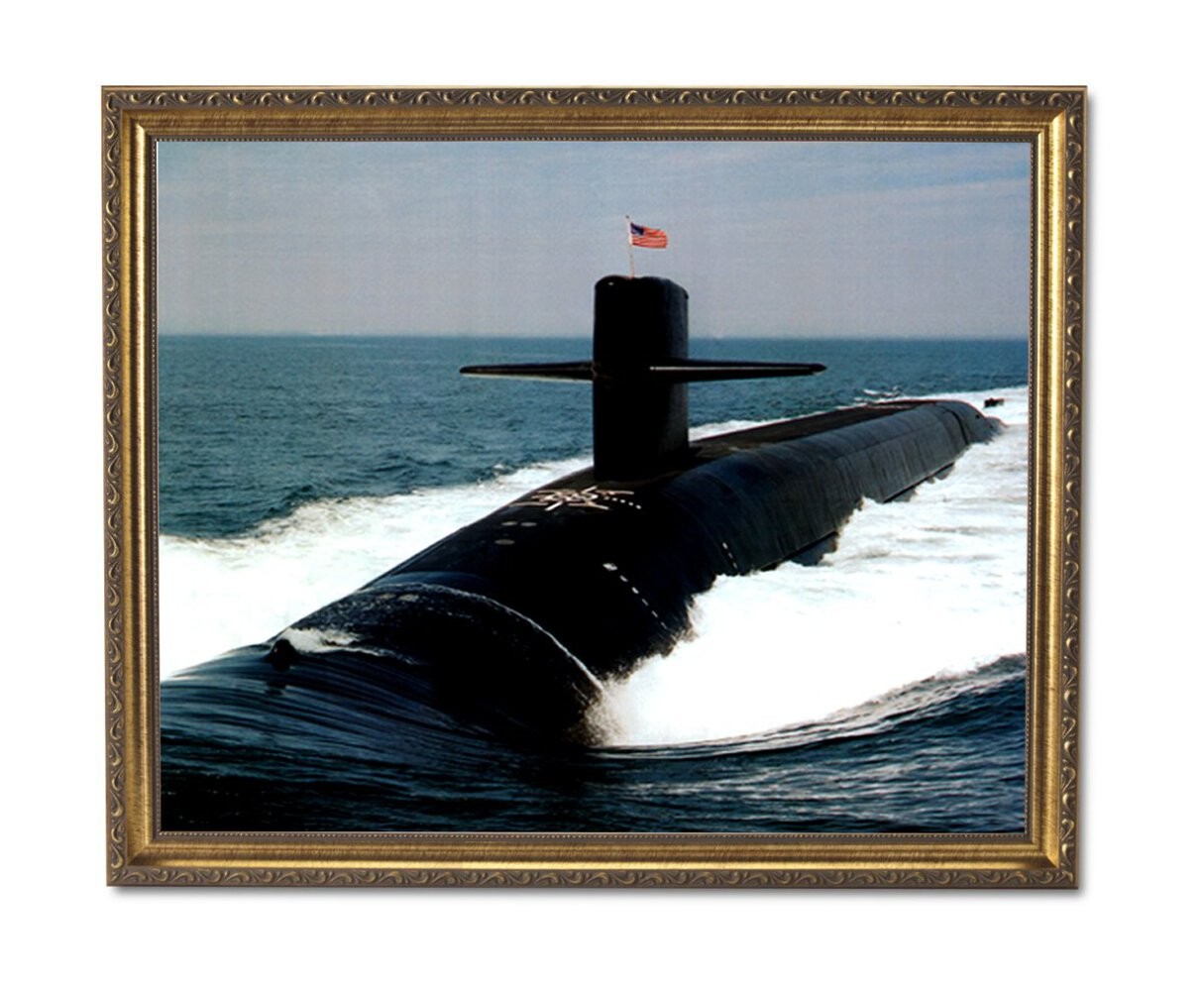 Navy Ballistic Missile Submarine Wall Picture Gold Framed Art Print