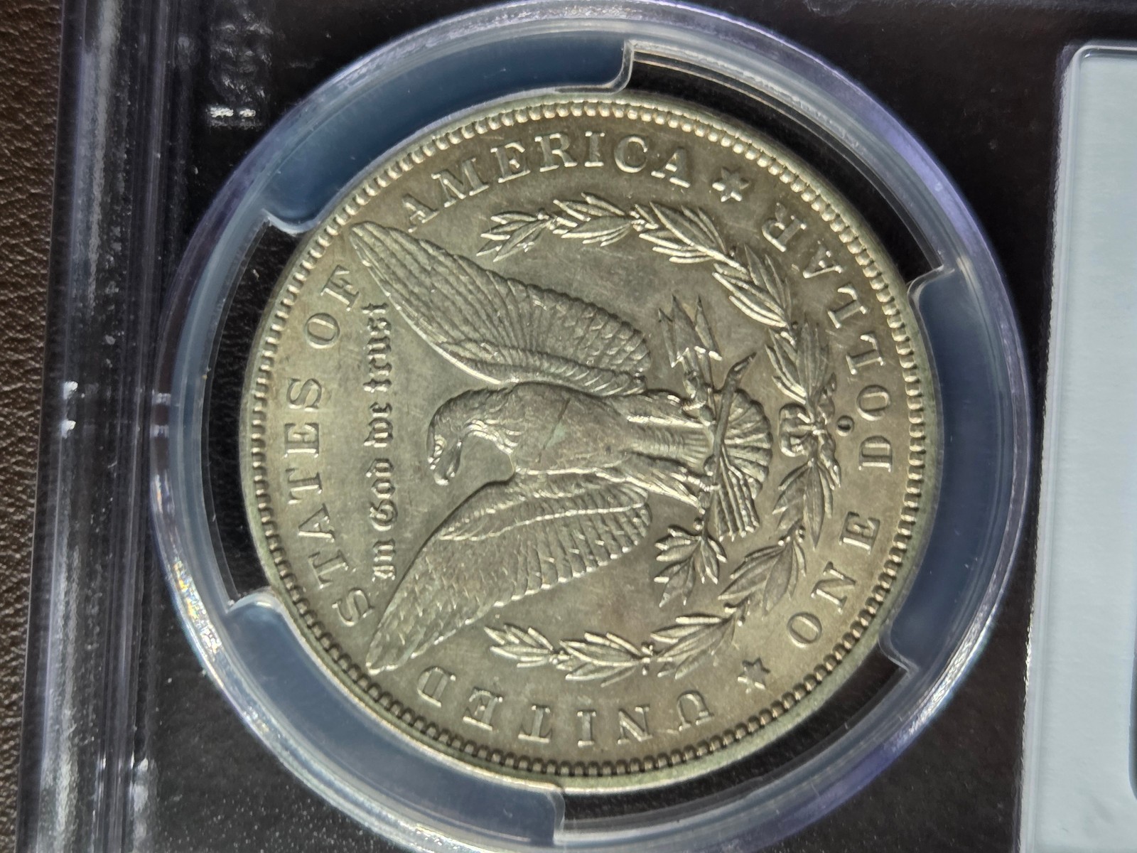 1887 O Morgan Silver Dollar Mint Error Obverse Rim Cuds PCGS AU55