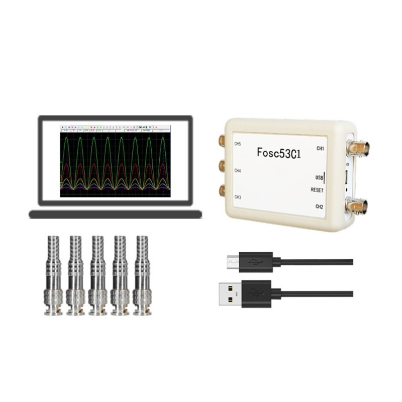 Professional 5 Channel Oscilloscope With Triggering Function 1MHz Sampling Rate